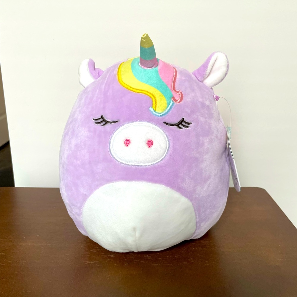 SILVIA 8in Purple Sleeping Unicorn Squishmallow
